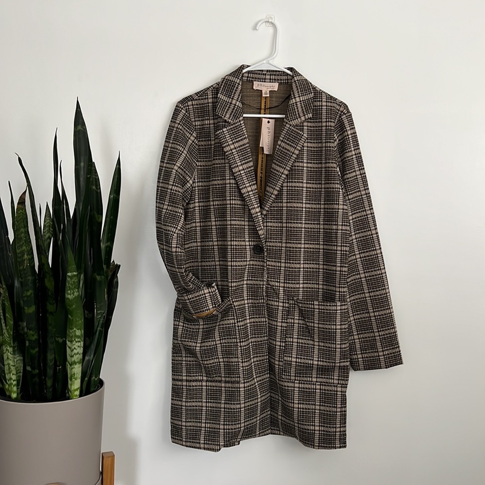 NWT Plaid Blazer